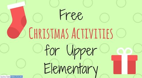 Check out these free Christmas activities for 3rd grade, 4th grade, and 5th grade students. Includes literacy and math activities. Christmas Activity Printables, Upper Elementary Christmas, Free Christmas Activities, Christmas Activities For School, Christmas Reading Activities, Class Procedures, Classroom Christmas Activities, Library Centers, Christmas Math Activities