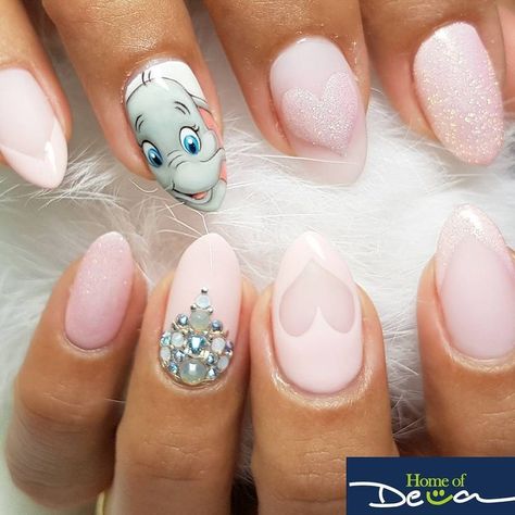 Disney Themed Nails, Disney Nail Designs, Disney Inspired Nails, Disney Acrylic Nails, Unicorn Nails, Nail Art Disney, Noel Gallagher, Disney Nails, Cute Nail Designs