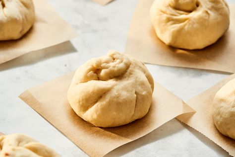 How to Fold Chinese Steamed Buns the Traditional Way | Kitchn Chinese Steamed Buns, Steamed Pork Buns, Sweet Red Bean Paste, Making Baked Potatoes, Easy Quiche, How To Temper Chocolate, Grilled Chicken Wings, Sweet Red Bean, Red Bean Paste