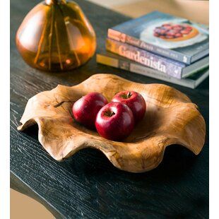 Union Rustic Chilson Handcrafted Teak Root of the Earth Decorative Bowl | Wayfair Wood Bowls Carving, Carved Wooden Bowl, Hand Carved Teak, Rustic Woodworking, Rustic Bowls, Abstract Shape, Wood Care, Wood Bowl, Decorative Bowl