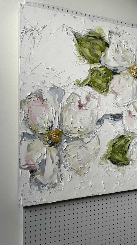 Dogwood Painting, Textured Art, Love Painting, Texture Art, Botanical Art, Painting Ideas, Abstract Painting, Abstract Art, Oil Painting