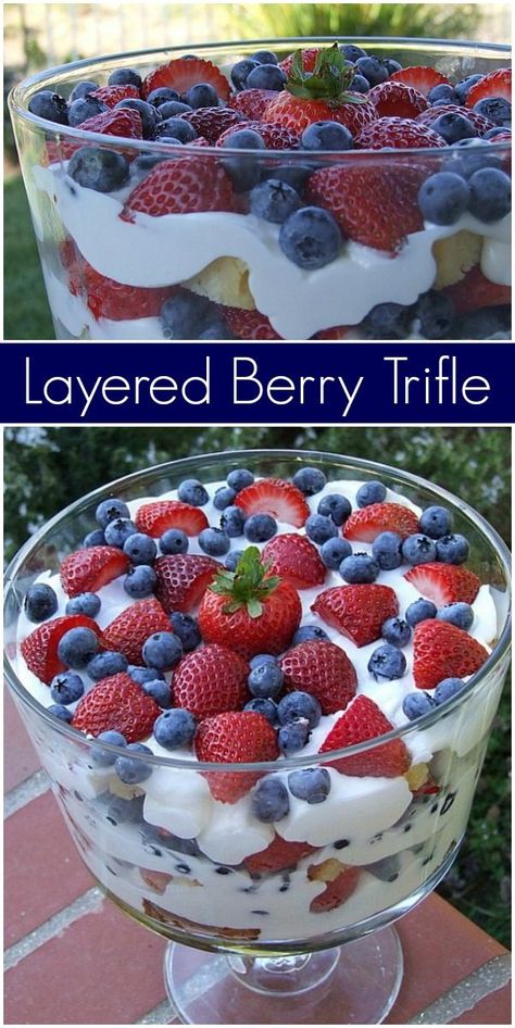 Berry Trifle Recipe, Snickers Dessert, Trifle Dessert Recipes, Fruit Trifle, Desserts Summer, Dessert Halloween, Berry Trifle, Trifle Desserts, Recipes Summer