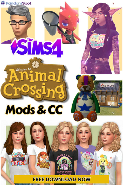 Sims 4 Fandom Cc, Sims 4 Cc Animal Crossing, Sims 4 Animal Crossing, Animal Crossing Leaf, Zombie Christmas, Sims Games, Leaf Logo, Ts4 Cc, Sims 4 Cc