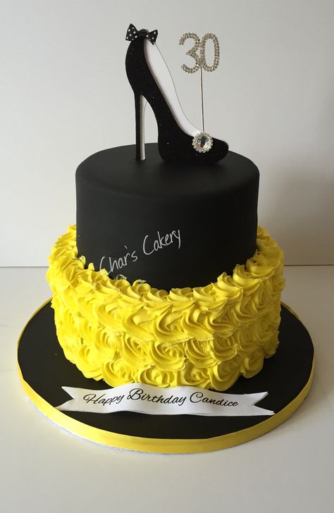 Black and yellow tiered birthday cake Yellow 40th Birthday Cake, Yellow And Black Cake Design, Black And Yellow Birthday Cake, Black And Yellow Birthday Theme, Black And Yellow Cake, Birthday Cake Tiered, Birthday Cake Yellow, Tiered Birthday Cake, Birthday Cake Black