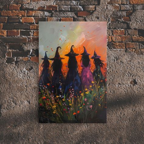 This Wall Decor item by SlightlyScorchedUS has 6 favorites from Etsy shoppers. Ships from Austin, TX. Listed on Aug 4, 2024 Skulls Animal, Product Staging, Coven Of Witches, Holiday Paintings, Witches Coven, Paint Patterns, Spooky Ideas, Witch Painting, Witch Print