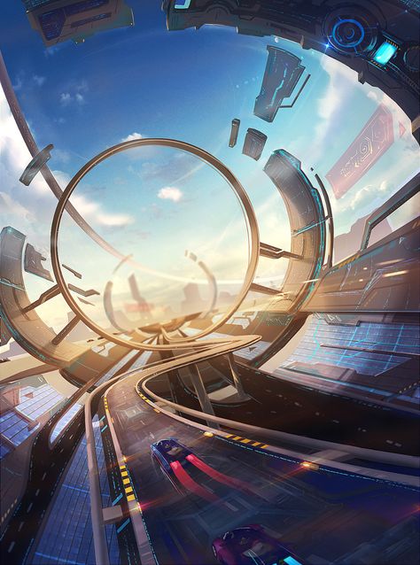 Speed Poster, Kota Masa Depan, Sience Fiction, Animation Ideas, Hour Glass, 3d Artwork, Futuristic City, Future City, Futuristic Technology