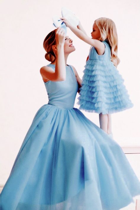 Pantone Niagara 2017 Mommy Daughter Dresses, Mom Daughter Matching Dresses, Mom And Baby Dresses, Mom Daughter Outfits, Mommy Daughter Outfits, Mother Daughter Fashion, Mother Daughter Matching Outfits, Mother Daughter Dresses Matching, Mom And Daughter Matching