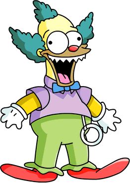 Krusty The Clown Drawing, Krusty The Clown Tattoo, Krusty The Clown Art, Black Simpsons Character, Simpsons Clipart, All Simpsons Characters, Front Facing Simpsons, Ned Flanders, Krusty The Clown