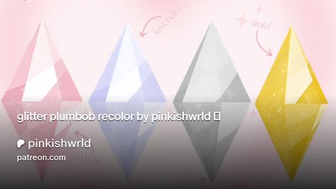 glitter plumbob recolor by pinkishwrld 🤍 | pinkishwrld Sims 4 Cc Plumbob Recolor, Sims 4 Plumbob Cc, Plumbob Recolors, Sims 4 Plumbob Replacement Cc, Pink Plumbob, Sims 4 Plumbob, Pink Gem, Cc Sims, Maxis Match