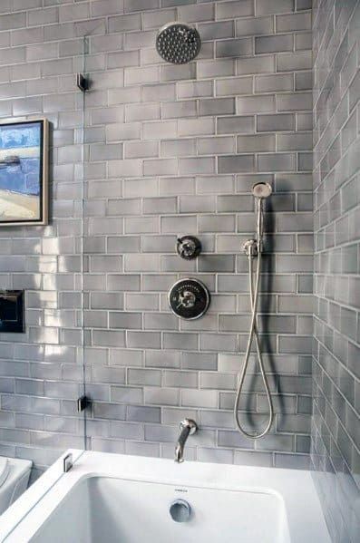 Shower Plumbing Fixtures, Gray Shower Tile, White Subway Tile Bathroom, Tile Tub Surround, Bathtub Surround, Shower Plumbing, Tile Options, Subway Tiles Bathroom, Best Bathtubs