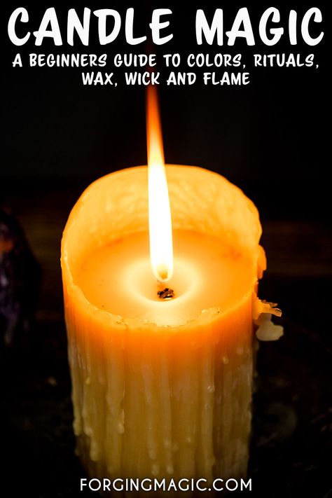 Candle Magic over the flames of a candle on an altar Candle Magic Orange, Candle Magic Wick Meaning, Color Of Candles Meaning, Candle Magic Flame Meaning, Candle Flame Meanings Magic, Yellow Candle Spell, Orange Candle Magic, Yellow Candle Magic, Dressing Candles