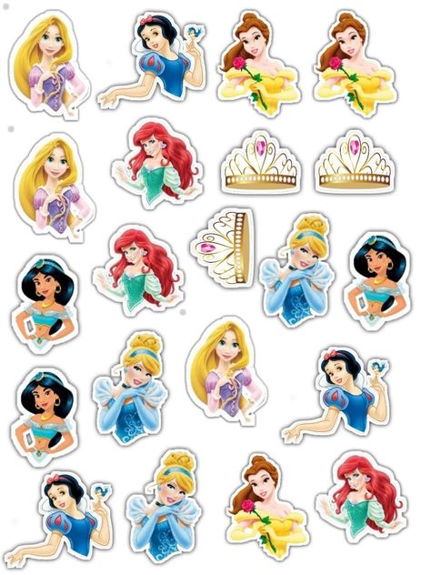 Topper Para Cupcake A04 Happy Birthday Disney Princess, Birthday Disney Princess, Frozen 3rd Birthday, Disney Princess Cake Topper, Happy Birthday Disney, Disney Princess Cupcakes, Princess Cupcake Toppers, Cinderella Birthday Party, Disney Princess Babies