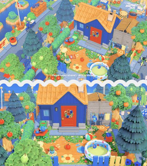 Acnh Kidcore House Exterior Ideas, Animal Crossing Builds, Kidcore Island, Kidcore Room, Duck Island, Acnh Kidcore, Soft Kidcore Aesthetic, Soft Kidcore, Kidcore Aesthetic