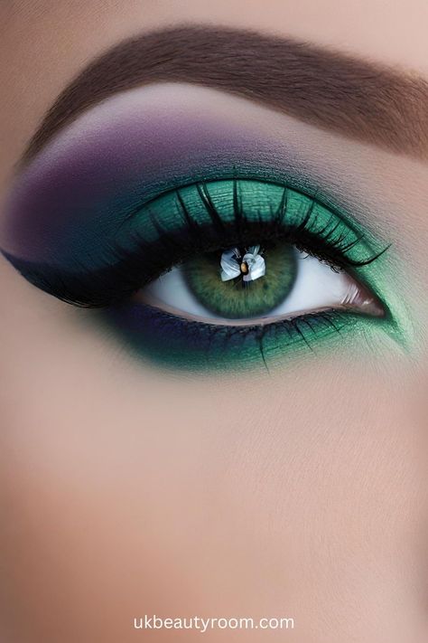 Colorful Make Up, Teal Makeup Looks, Natural Eye Shadow Looks, Art Eye Makeup, Make Up Yeux, Natural Eye Shadow, Best Primers, Eye Makeup For Hooded Eyes, Smokey Eye Makeup Look