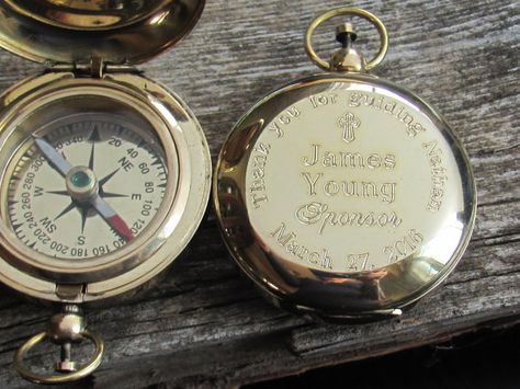 Long Distance Love Relationship Gift, Engraved Working Compass Gift for Boyfriend, BRASS or SILVER Compass, GPS Coordinates Engraved Engraved Compass, Godparent Gifts, Trademark Registration, Gps Coordinates, Relationship Gifts, Awesome God, Confirmation Gifts, God Parents, Starbucks Drinks