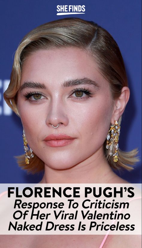 Florence Pugh has really come into her own over the past few years, both in terms of her acting career and her red carpet presence. The 27-year-old Oppenheimer actress has had some truly unforgettable fashion moments over the past few years – and we are confident that more jaw-dropping ensembles will be on their way….. #fashion #fashionista #fashionable #fashionstyle #fashiontrend #style #clothing Florence Pugh Oppenheimer, Florence Pugh Valentino, Florence Pugh Golden Globes 2024, Florence Pugh We Live In Time, Florence Pugh Once Said, Valentino Gowns, Blonde Pixie Cuts, Valentino Dress, Blonde Pixie