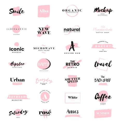 Ideas Para Logos, Logo Voyage, Blog Logo Design, 잡지 레이아웃, Skincare Logo, Boutique Logo Design, Logo Instagram, Logo Design Set, Cosmetic Logo