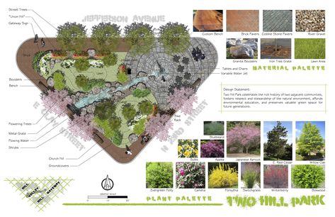 Pocket Park Design, House Garden Landscape, Triangle Park, Architecture Brochures, Landscape Architecture Plan, Pocket Park, Park Design, Easy Landscaping, Landscape Plans