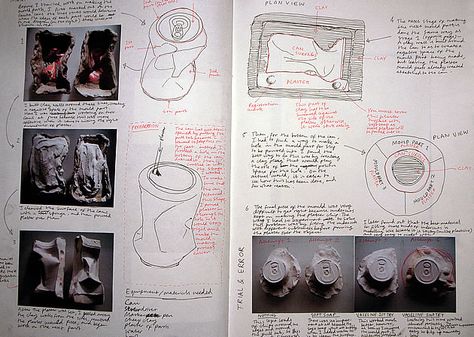 Sculpture and 3D Design Sketchbooks – 20 Creative examples Pottery Sketchbook, Sculpture Sketchbook, Project Sketchbook, Sketchbook Examples, Ib Art, Matthew Lewis, Art Alevel, Sketch Books, 3d Sculpture