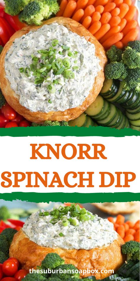 This Knorr Spinach Dip Recipe is the same classic you know and love but made better with a “secret” ingredient. Ultra creamy, cold spinach dip is so easy to make and is a party dip must have! Knorr Spinach Dip Recipe, Cold Spinach Dip, Knorr Spinach Dip, Spinach Dip Recipe, Party Dip, Spinach Dip, Dip Recipe, Secret Ingredient, Appetizer