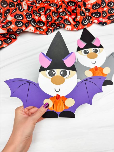 Bat Gnome, Bat Crafts, Ariel Sebastian, Gnome Craft, Halloween Activities Preschool, Bat Craft, Halloween Books For Kids, Halloween Activity, Halloween Preschool