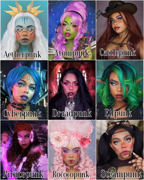 b_dockk @b_dockk All my PUNK genre looks! I loved learning that there was more than Steampunk and Cyberpunk. See more on IG and Tiktok at b_dockk Cyberpunk Movies, Punk Genres, Cyberpunk Art, Art Poses, Aesthetic Collage, Cyberpunk, See More, Google Search, Makeup