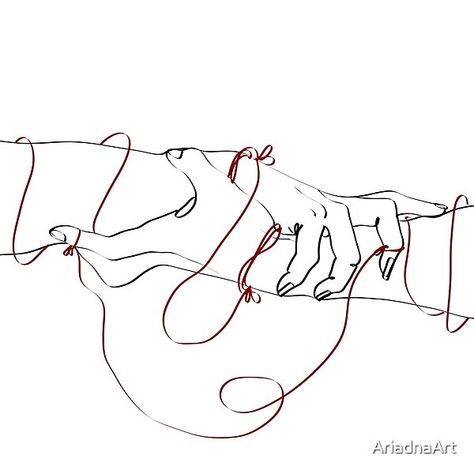 Red Line Of Fate, Holding Hands Running Drawing, Art That Represents Love, Drawing Representing Love, Drawings That Represent Love, Link Comic, Hands Grabbing, Drawing Of Hands, The Red String Of Fate