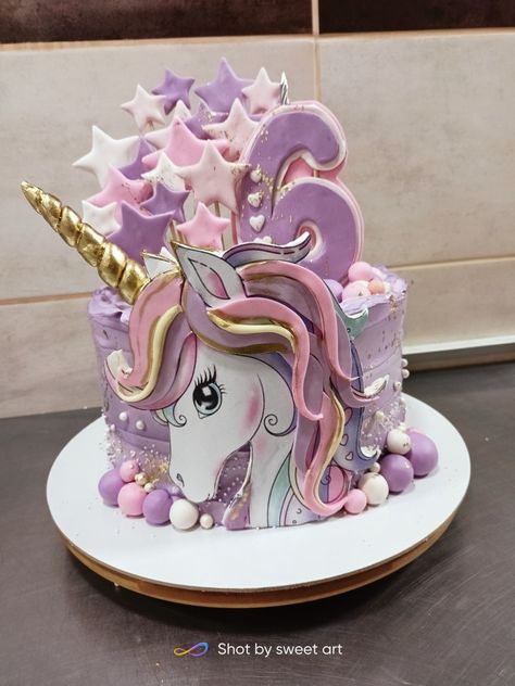 Purple Unicorn Cake, Purple Cakes, Purple Unicorn, Unicorn Cake, 7th Birthday, 5th Birthday, Beautiful Cakes, Birthday Cake, Purple