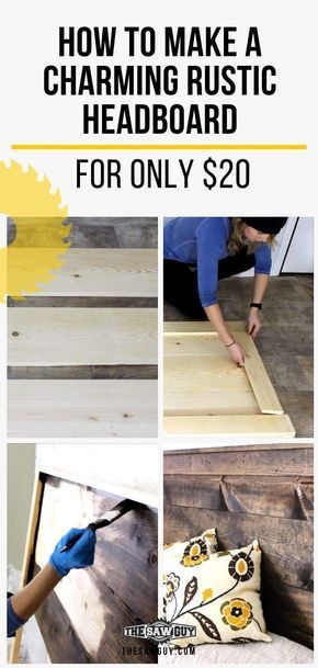 Rustic Headboard Diy, Diy Wood Headboard, Rustic Headboard, Diy Headboards, Diy Headboard, Diy Holz, Wood Headboard, Wood Pallet Projects, Woodworking Plans Free