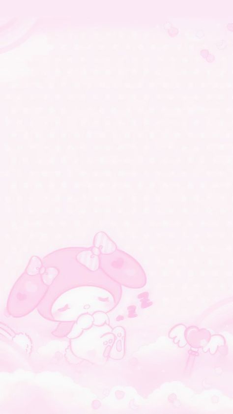 My Melody Heart Wallpaper, Light Pink My Melody Wallpaper, My Melody Lockscreen Aesthetic, My Melody Lockscreen Wallpaper, Pink My Melody Wallpaper, Melody Lockscreen, My Melody Lockscreen, My Melody Sleeping, My Melody Homescreen