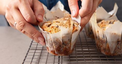 The goal is to create a moist, just-sweet-enough, generously sized bakery-style muffin with plenty of rich chocolate and butter flavor and a characteristically domed top. And with a few tips, you can do just that. Chocolate Chunk Muffins, Pear Bread, Dry Measuring Cups, Bakery Style Muffins, Stud Muffin, Browned Butter, Chocolate Chunk, Americas Test Kitchen, Breakfast Bake