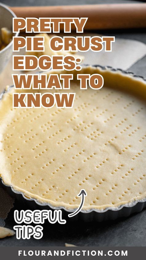 Learn how to make beautiful pie crust edges with simple, easy-to-follow tips. Pie Crust Edges Easy, How To Lace Pie Crust, How To Pinch Pie Crust Edges, How To Do Pie Crust Edges, How To Make Pretty Pie Crust Edges, How To Pinch Pie Crust, How To Decorate A Pie Crust, Pie Crust Tips And Tricks, Crimping Pie Edges