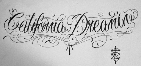 Script Chicano Lettering, Tattoo Lettering Styles, Lettering Styles, Calligraphy Letters, Breath In Breath Out, California Dreaming, Tattoo Lettering, Tattoo Fonts, Butterfly Tattoo