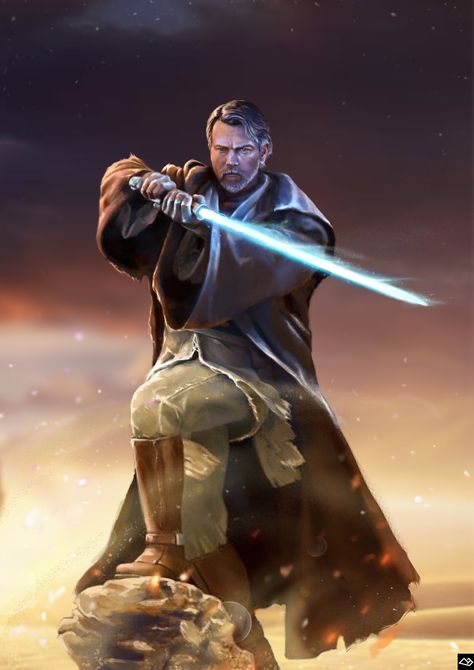 Obi-Wan Kenobi (Star Wars), on ArtStation at https://www.artstation.com/artwork/VybGAn Star Wars Wallpaper Obi Wan, Obi Wan Kenobi Wallpaper, Kenobi Fanart, Kenobi Wallpaper, Obi Wan Kenobi Fanart, Obi Wan Kenobi Art, Jedi Aesthetic, Star Wars Obi Wan Kenobi, Obiwan Kenobi