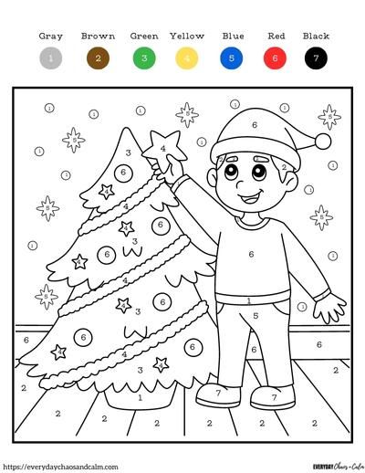 Christmas Activities Preschool Printable, Color By Number Christmas Printable Free, Christmas Activities For Kids Printable, Free Color By Number, Preschool Christmas Party, Christmas Worksheet, Fall Leaves Coloring Pages, Candy Cane Coloring Page, Christmas Color By Number