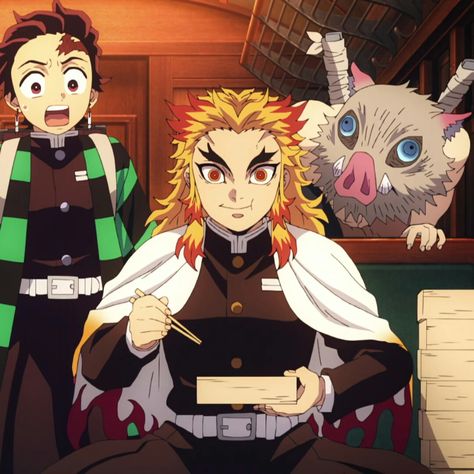 Rengoku Eating, 19 Days Characters, Anime Stories, Anime Episodes, Demon Slayer Kimetsu No Yaiba, Dark Art Illustrations, Attack On Titan Anime, Kimetsu No Yaiba, Slayer Anime