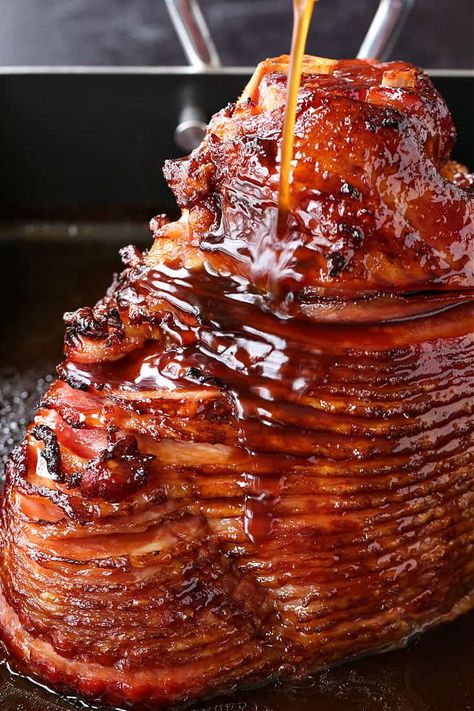 Bourbon Ham Glaze, Ham Glazes, Glaze Ham, Bourbon Glazed Ham, Bourbon Party, Apple Bourbon, Ham Glaze Recipe, Easter Ham, Bourbon Glaze