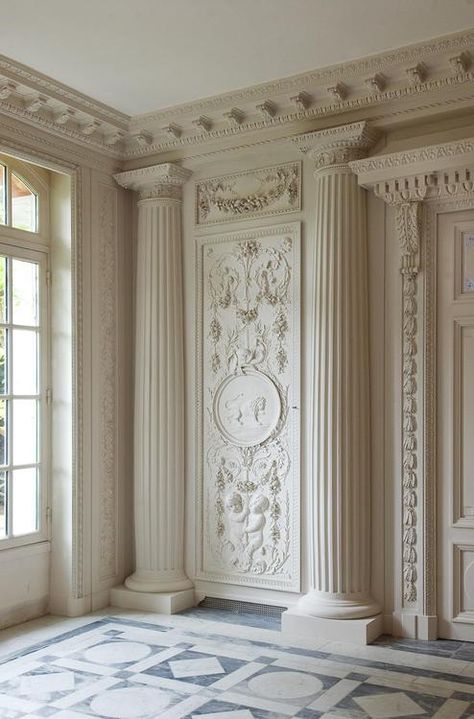 Claude-Nicolas Ledoux, architect Interior design for boiserie in the Louis the 16th style, 18th century التصميم الخارجي للمنزل, घर की सजावट, Futurism, Classic Interior, Louis Xvi, Neoclassical, Architectural Elements, My Dream Home, Architecture Details