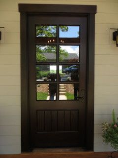 Silver Fork Entry Door - traditional - entry - raleigh - by Appalachian Woodwrights Eclectic Entry, Craftsman Entry, Wood Storm Doors, Brown Front Doors, Folding Patio Doors, Exterior Door Colors, Exterior Door Designs, Wood Screen Door, Wooden Screen Door