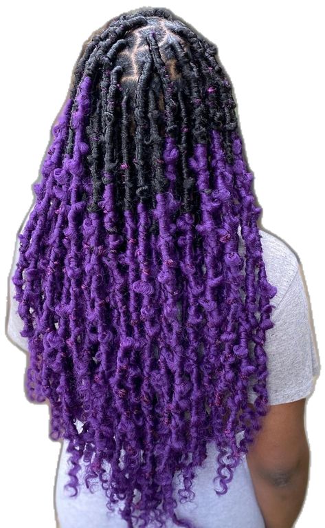 Butterfly Locs Purple, Box Braids Purple, Locs Purple, Braids Purple, Cute Box Braids, Butterfly Locs, Cute Box Braids Hairstyles, Cute Box, Box Braids Hairstyles