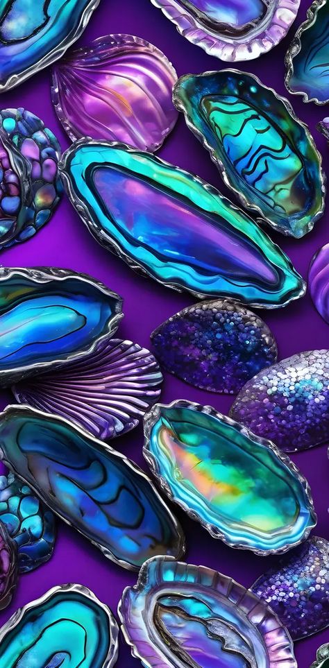 New Zealand Wallpaper, Holographic Wallpapers, Rock And Pebbles, Halloween Artwork, Pretty Rocks, Paua Shell, Background Art, Aesthetic Pics, Phone Wallpaper Images