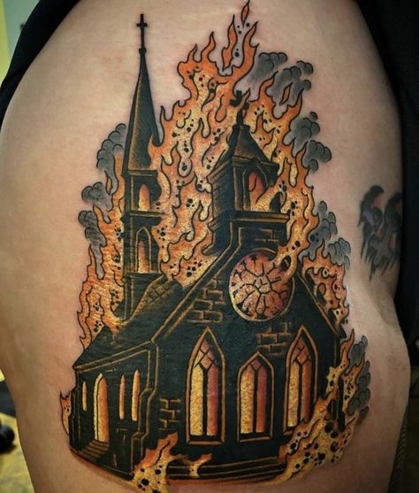 Burning Church, Anti Religion, Tatting