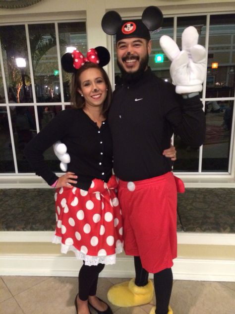 Mickey and Minnie Mouse costume Minnie Costume, Minnie Mouse Costume, Couple Costume, Mouse Costume, Couple Costumes, Mickey And Minnie Mouse, Mickey And Minnie, Couples Costumes, Halloween Ideas