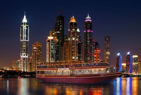 Book Dhow Cruise Dinner Dubai Marina 2024 in Best Prices Marina City, Dubai Frame, Cruise Tickets, Dubai Tourism, Desert Safari Dubai, Night Skyline, Dubai Tour, Dubai Marina, Maldives Resort