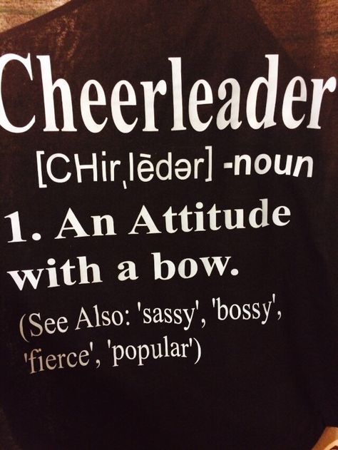 Cheerleading Sayings Quotes, Sassy Cheer Quotes, Red Waistcoat, Cheerleading Quotes, Cheer Gear, Cheer Leading, Cheerleading Shirts, Definition Shirt, Cheer Workouts