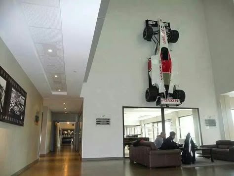 F1 Car Decoration, F1 Car On Ceiling, F1 Car In House, F1 Car On Wall, F1 Bedroom Ideas, F1 Bedroom, F1 Room, Tropical Modernism, Character Blankets