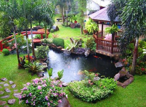 Waterfall Pond, Waterfall Ideas, Taman Diy, Fish Pond Gardens, Kolam Koi, Backyard Ponds, Garden Pond Design, Backyard Pond, Small Pond