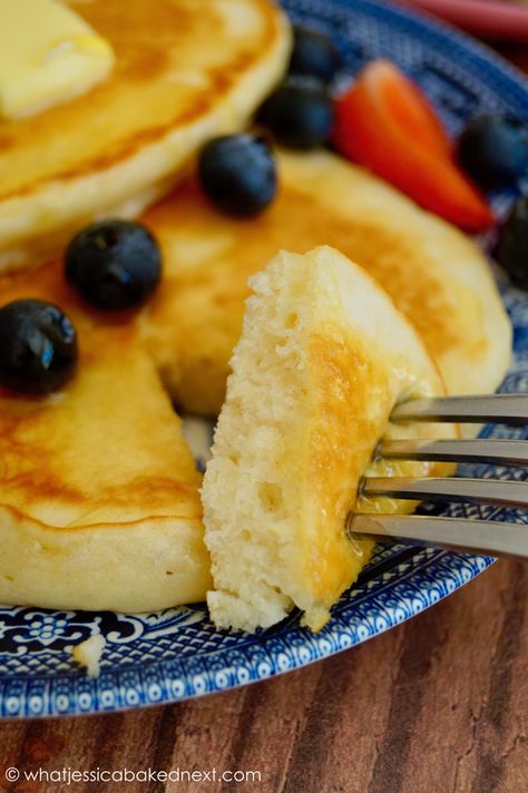 Best Homemade Pancakes, American Style Pancakes, Fluffy Pancake Recipe, Homemade Pancake Recipe, Buttered Vegetables, American Pancakes, Perfect Pancakes, Homemade Pancakes, Kids Food