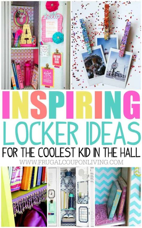 Locker Ideas for the Coolest Kid in the Hall Girls Locker Ideas, Kid Diy Crafts, Middle School Survival Kit, Locker Crafts, Locker Organization Diy, School Locker Organization, School Locker Decorations, Schul Survival Kits, Middle School Lockers