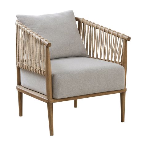 Madison Park Gilman Armchair, Color: Natural - JCPenney Transitional Coastal, Brown Armchair, Accent Seating, Chair Frame, Fabric Accent Chair, Bed In Living Room, Coastal Charm, Accent Arm Chairs, Madison Park